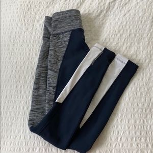 Athleta fleece lined color block leggings!